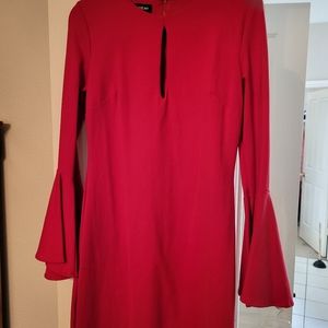 Red BEBE midi dress Size L